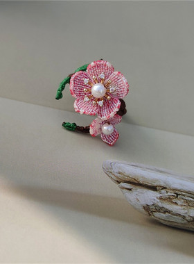 文艺小清新素雅梅花戒指