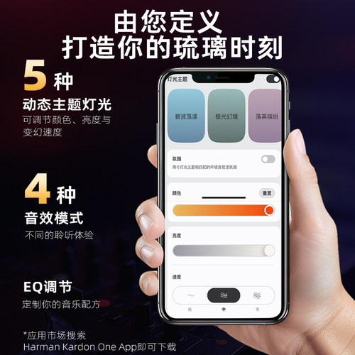 哈曼卡顿音乐琉璃5蓝牙音响2025新款家用桌面氛围电脑音箱礼物 - 图1