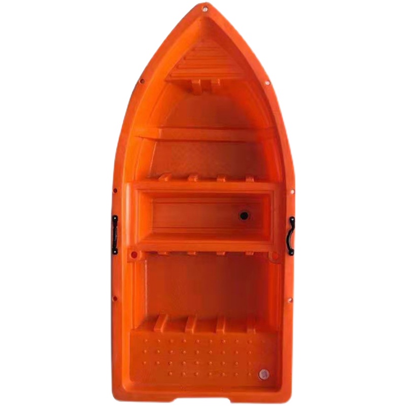双层牛筋塑料船加厚pe钓鱼船塑胶冲锋舟橡皮艇可配船外机渔船小船 - 图2