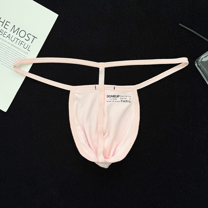 DOMEUP男丁字内裤单丁细带透气薄款纯色时尚潮流性感低腰运动青年,淘宝优惠券,粉丝福利购,淘宝优惠卷