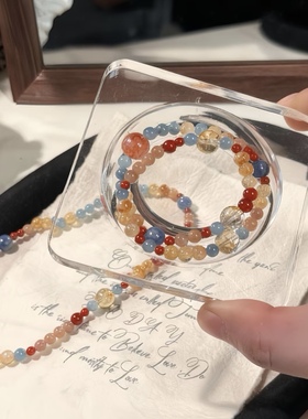 招财转运天然多宝水晶双圈手链女叠戴设计感本命年黄水晶生日礼物