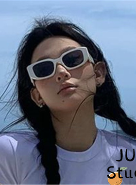 防紫外线白色墨镜辣妹y2k男女
