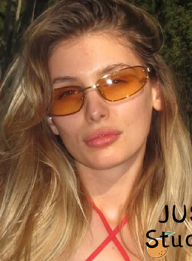 JUSTFOUND复古无框渐变茶墨镜