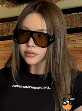 黑茶色蛤蟆镜太阳眼镜T字镜腿