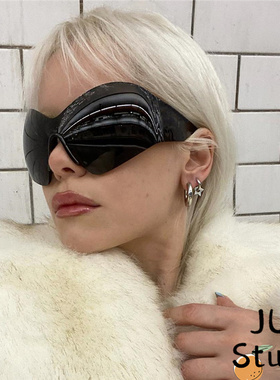 欧美Y2K猫眼大框太阳镜