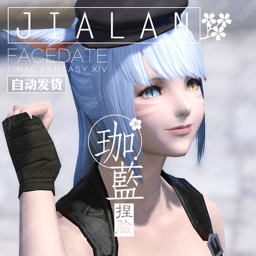 【珈蓝】最终幻想14 ff14捏脸数据脸型 猫魅族猫女猫娘 异瞳 天空 - 图2
