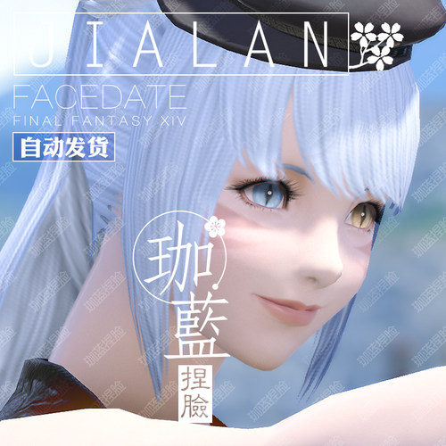 【珈蓝】最终幻想14 ff14捏脸数据脸型 猫魅族猫女猫娘 异瞳 天空 - 图0