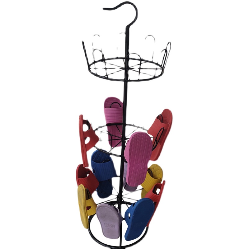 凉鞋架子晾晒鞋架阳台家用简易拖鞋架旋转铁艺悬挂落地式神器收纳