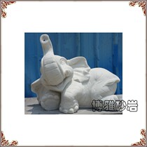 Sandstone Spray Pool Small Elephant Sculpture Artificial Sandstone Flower Pot European-style fountain sandstone embossed background wall Stereo fresco