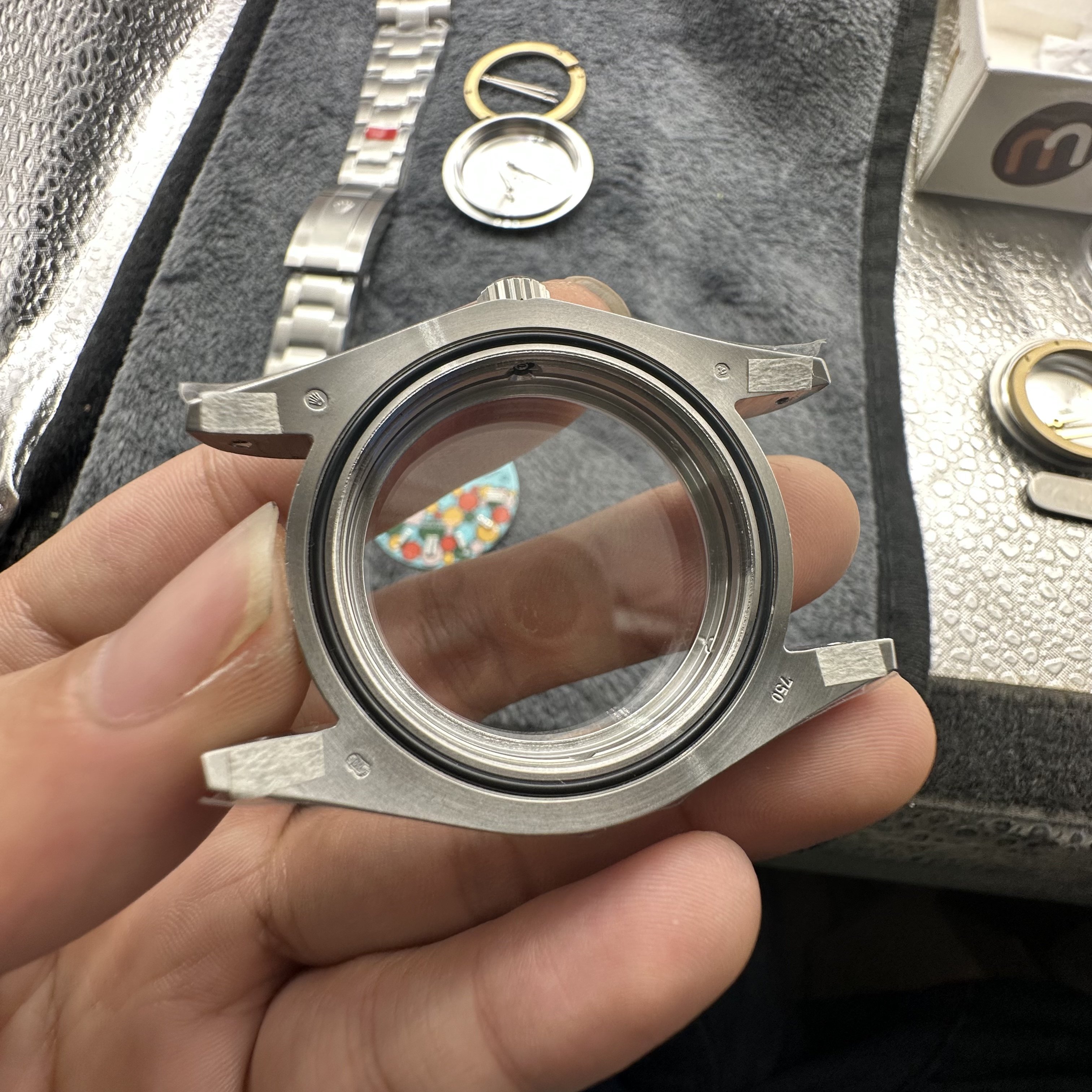 手表配件 恒动蚝式41 适配2824 PT5000 机芯表壳 蓝宝石 店长推荐,淘宝优惠券,粉丝福利购,淘宝优惠卷