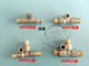 2TD zinc alloy oil pipe three-way straight-through cross joint