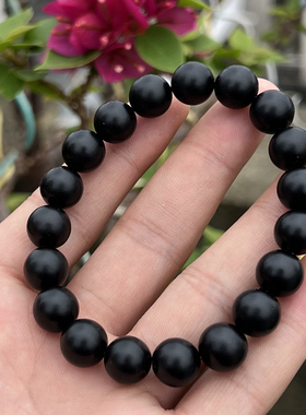 放大漏仅220元墨玉籽料10mm圆珠百搭手串F