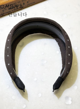 网红同款针织宽边发箍高级感