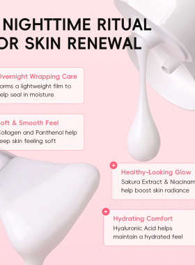 LAlKOU Japan Sakura Collagen  Wrapping Mask 透明樱花撕拉面膜