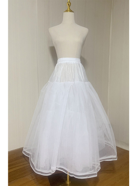 婚纱礼服裙撑4层白色简约内撑蓬蓬裙配饰长款中长款日常内衬