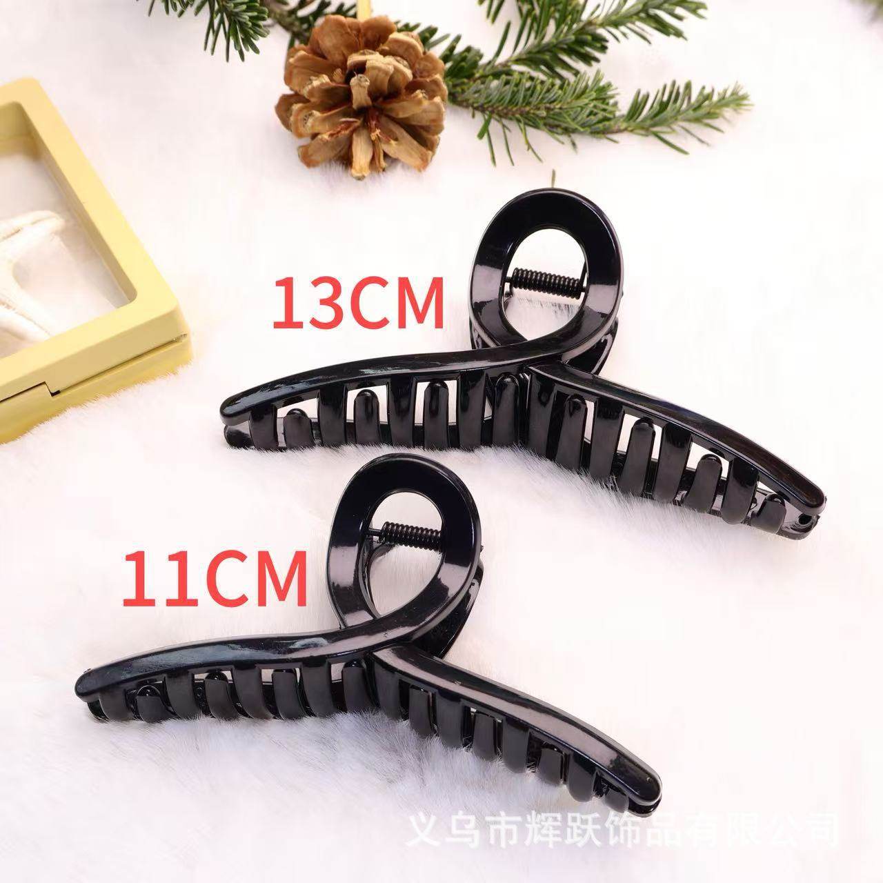 韩国ins简约百搭中大号DIY经典抓夹后脑勺黑色发夹飘带鲨鱼夹批发,淘宝优惠券,粉丝福利购,淘宝优惠卷