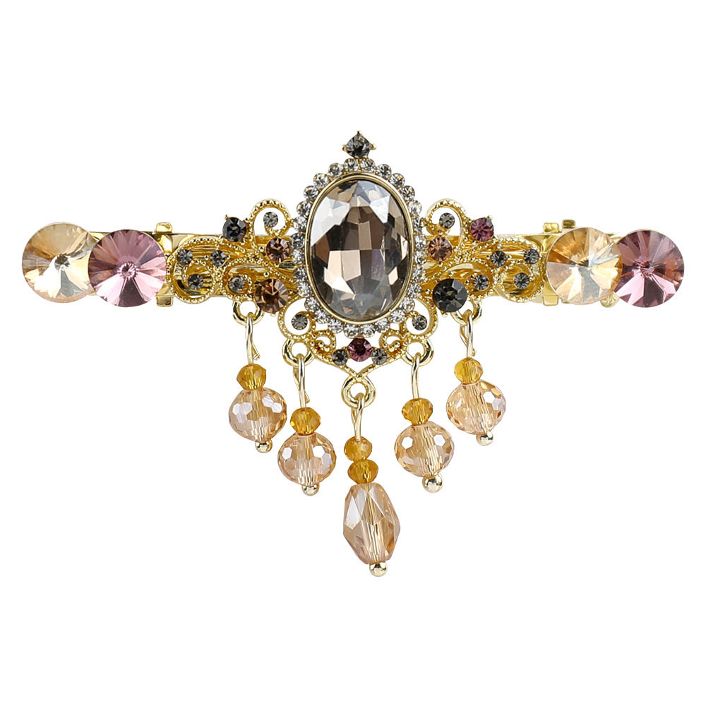 高级感水晶流苏弹簧夹复古宫廷风水钻发夹女后脑勺侧边夹头饰,淘宝优惠券,粉丝福利购,淘宝优惠卷