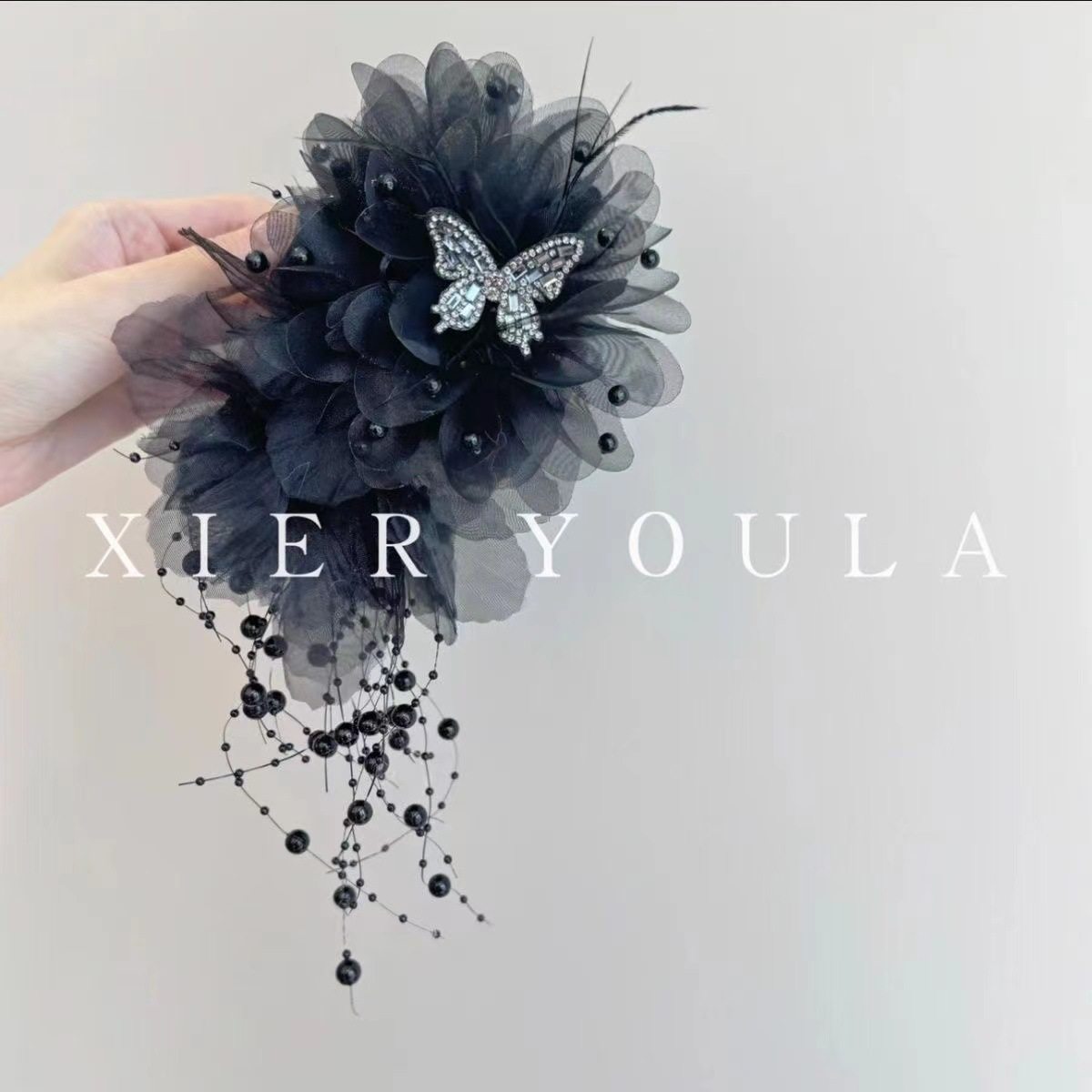 气质秋冬时尚花朵蝴蝶精致优雅抓夹,淘宝优惠券,粉丝福利购,淘宝优惠卷