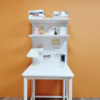 Perforated board bookshelf assembly modern hardware diy