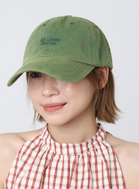 灰色字母刺绣棒球帽女夏季新款