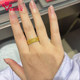 Pure gold ring rich in wealth