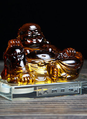 汽车保平安中控台高档弥勒佛像