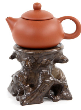 红木质黑檀根雕茶具盆栽工艺品