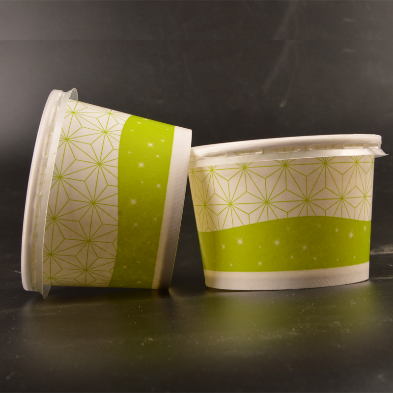 260ML一次性汤碗 汤杯冰淇淋碗冰粥碗 圆形打包盒带盖200套包邮 - 图0