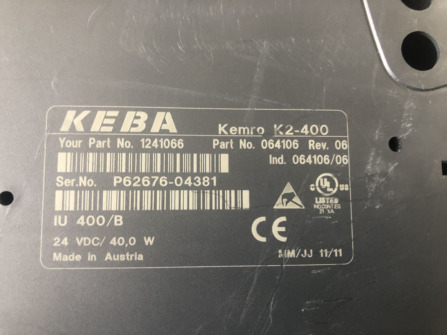 KEBA科霸控制模块Kemro k2-400现货 IU 400B - 图0