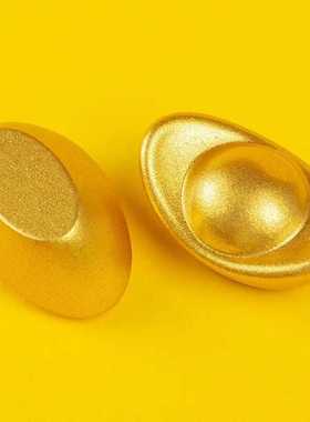 实心元宝聚宝盆缸填充物合金