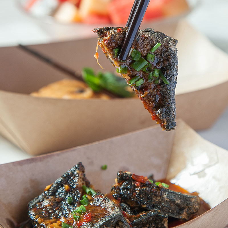 湖南特产黑色诱惑臭豆腐1000g 华盛食品臭豆腐