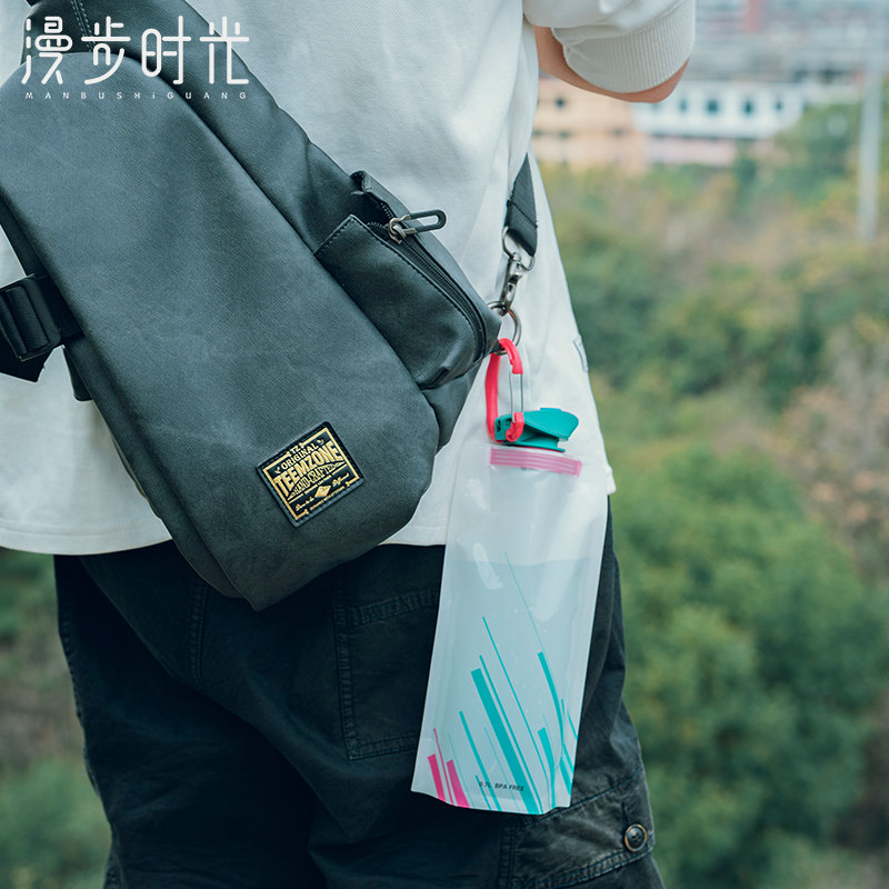 户外折叠软水袋加厚便携登山徒步水囊演唱会袋装水音乐节神器必备