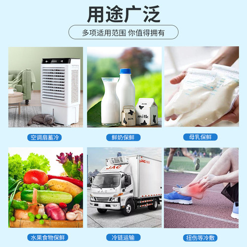宠物降温冰晶冰板重复使用家用空调扇冰晶盒便携冷藏包冷链冷藏袋 - 图3
