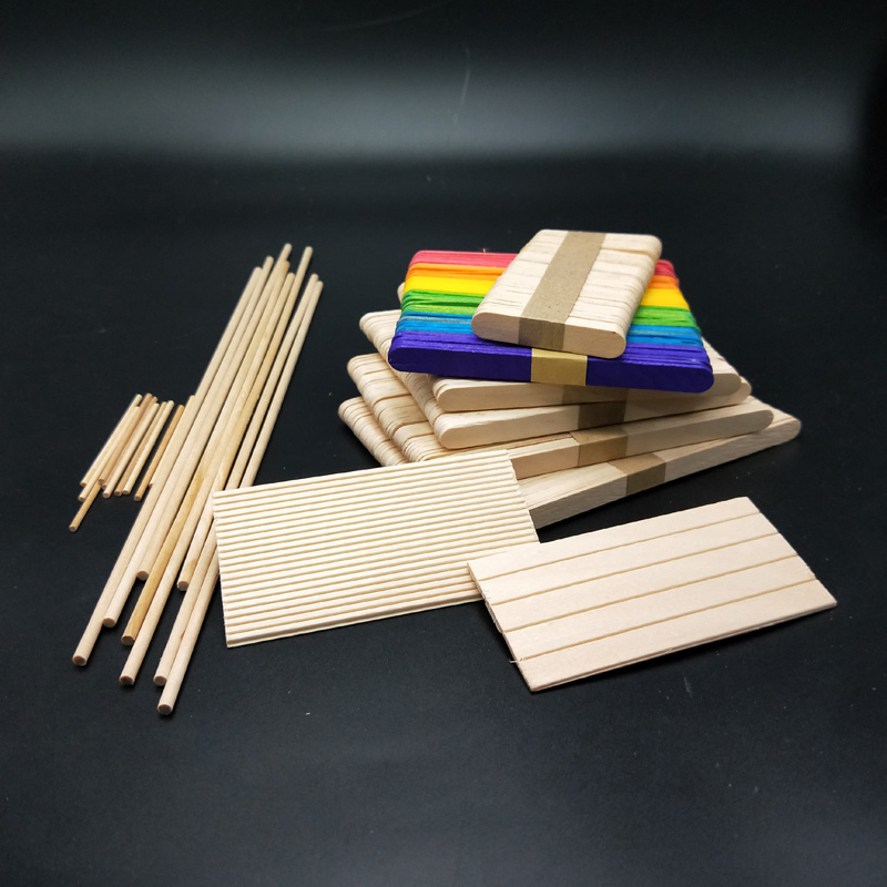 包邮雪糕棒牙签冰棒棍木片手工小房制作diy建筑模型材料木条木棍-图2