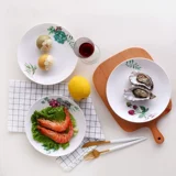 Западное дисковое блюдо дом дом творческие закуски, бычья стейк -дом дом прохладные блюда мелкие диск 7/8 дюйма костяной тарелки большие тарелки