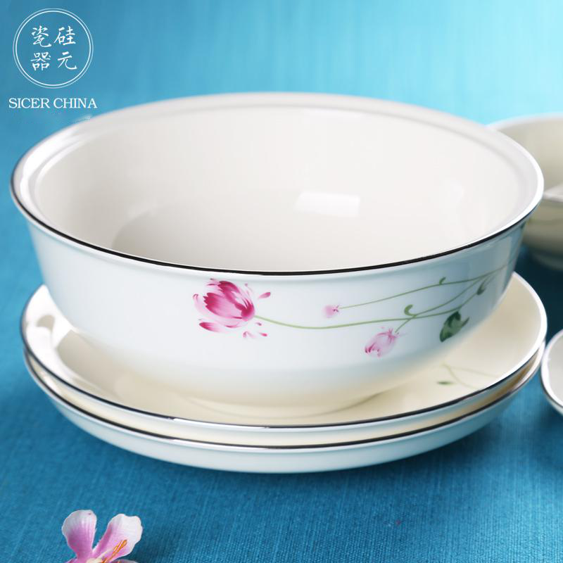 硅元陶瓷 餐具盘子 碗盘家用白色米饭碗碟子DIY中国风釉中彩 散件,淘宝优惠券,粉丝福利购,淘宝优惠卷