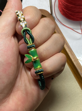 纯手工编织莫相离竹节手绳可穿黄金diy竹报平安送老婆礼物手链