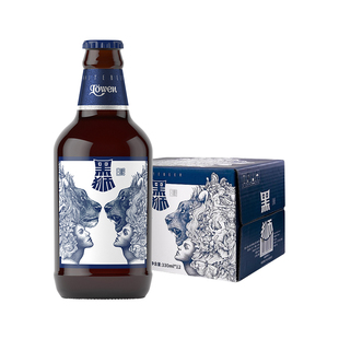雪花啤酒黑狮白啤330ml*12瓶王一博同款