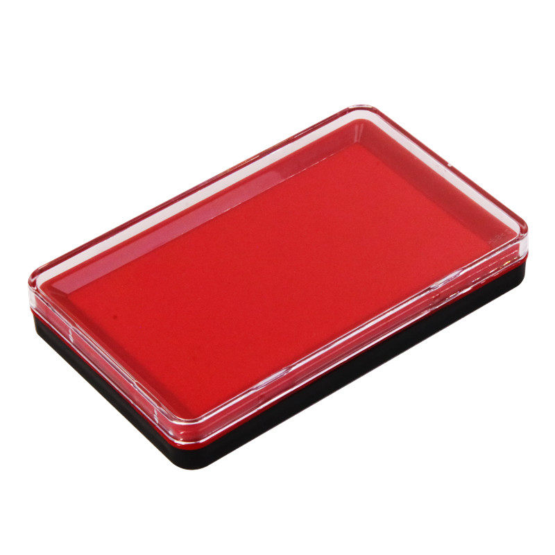 快干红色印台黑色蓝色印泥办公印台手印指纹盖章大号印盒圆形印泥,淘宝优惠券,粉丝福利购,淘宝优惠卷