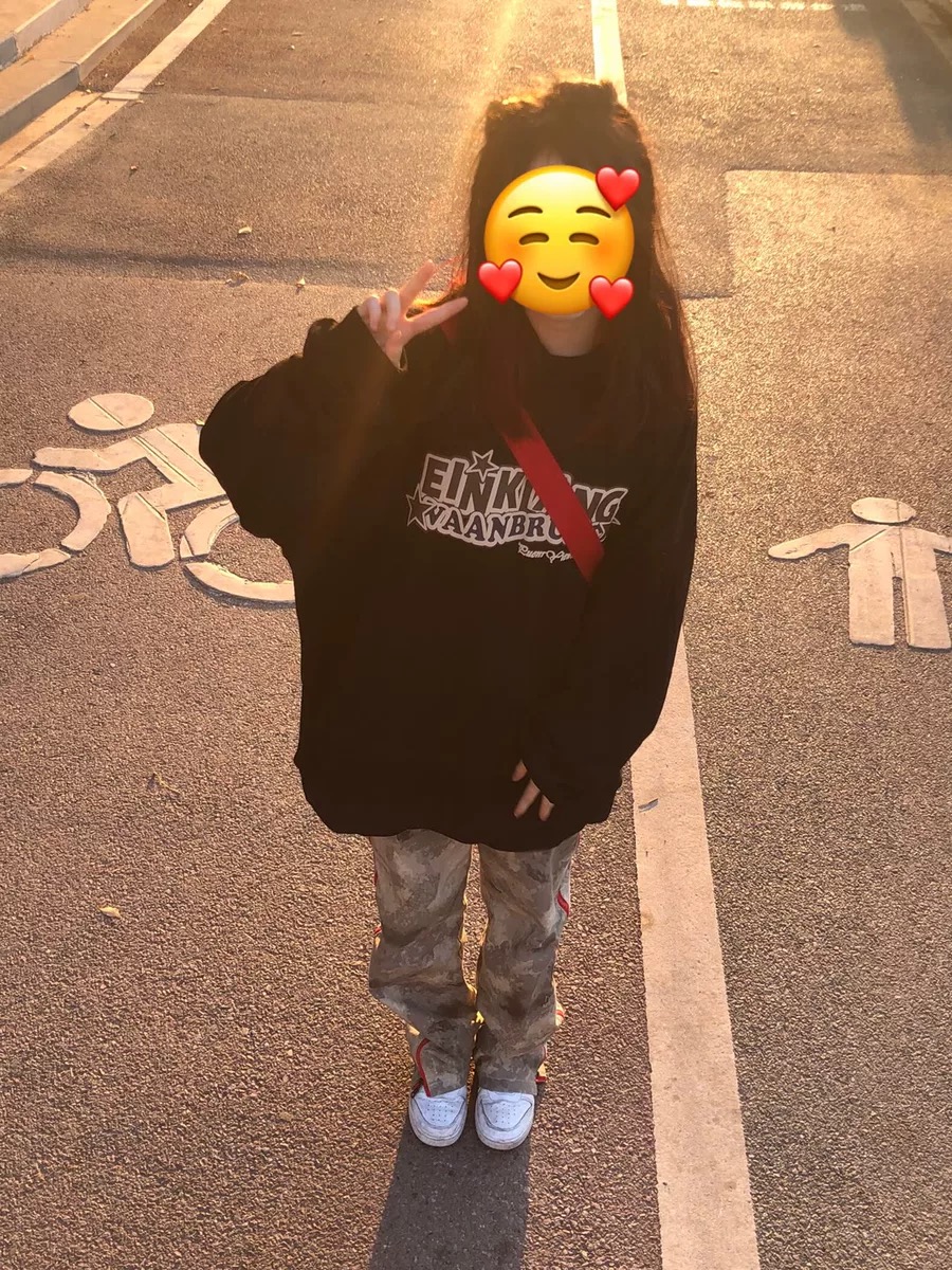 美式hiphop潮牌卫衣女秋冬加绒宽松chic港风慵懒风bf学生连帽外套 - 图0