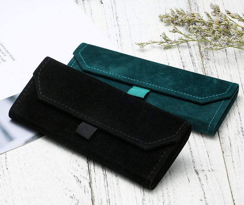 眼镜盒ins少女三角折叠便携墨镜盒复古文艺毛绒太阳镜盒创意个性,淘宝优惠券,粉丝福利购,淘宝优惠卷