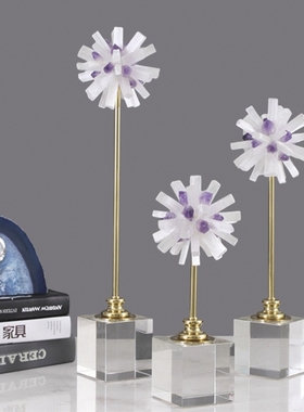 现代轻奢天然紫水晶摆件