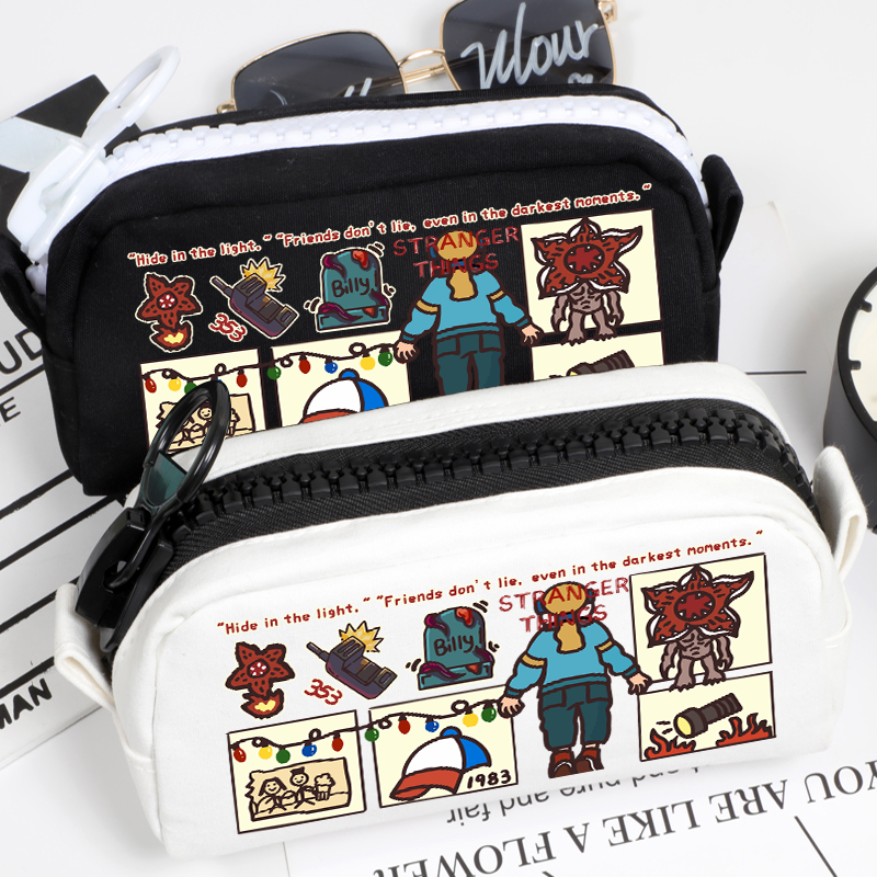 美剧 怪奇物语周边 StrangerThings 礼物小卡 大容量笔袋 文具盒,淘宝优惠券,粉丝福利购,淘宝优惠卷