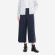 Aigao ແມ່ຍິງ Cropped Pants ຂາກວ້າງ Pants ເຢັນ Pants