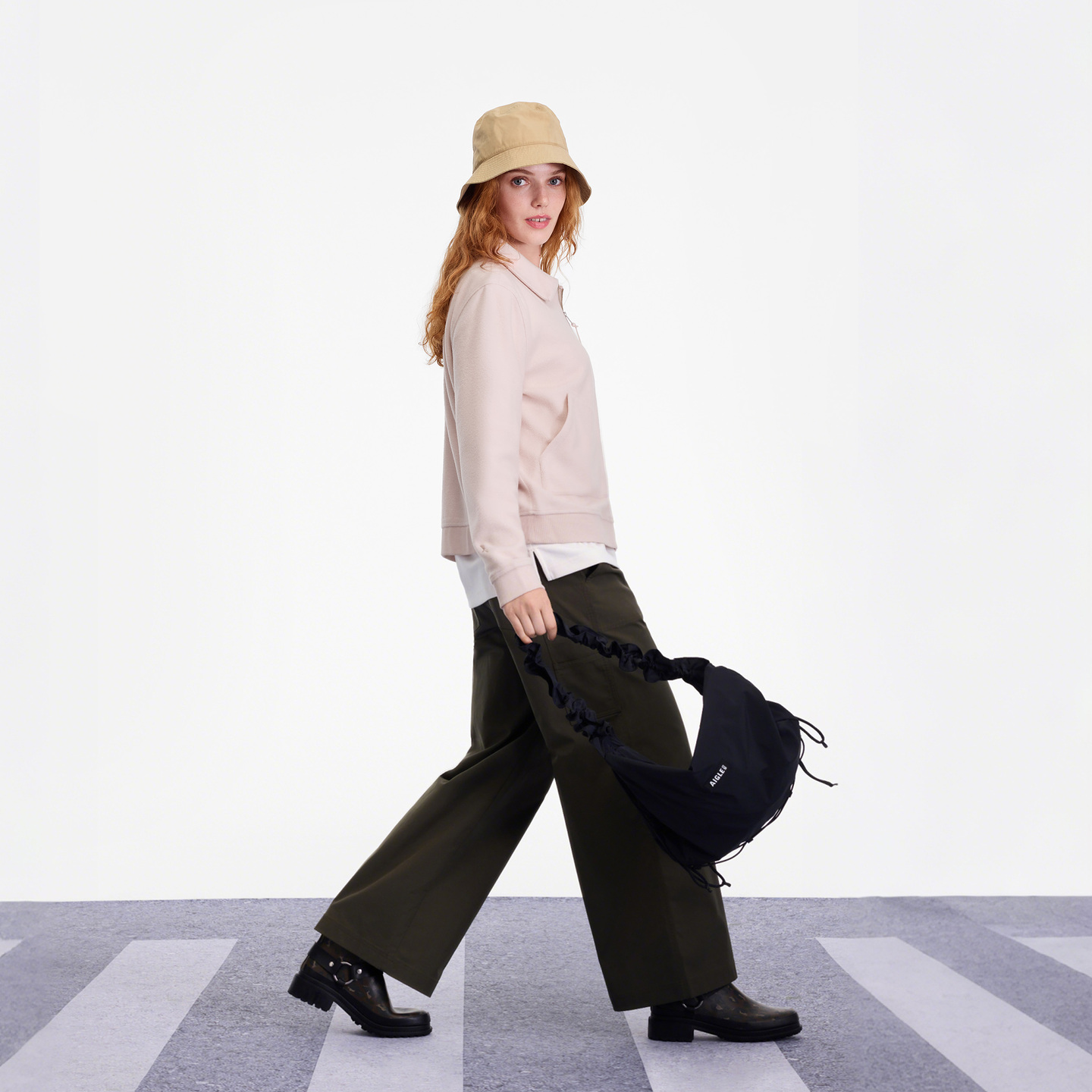 AIGLE艾高女士外套全拉链抓绒衣户外休闲保暖上衣25年冬季新品 - 图0