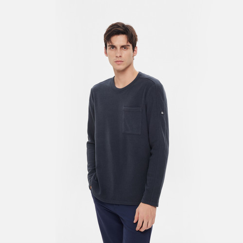 AIGLE艾高男士上衣户外Polartec保暖四面弹圆领抓绒衣内胆打底衫 - 图3