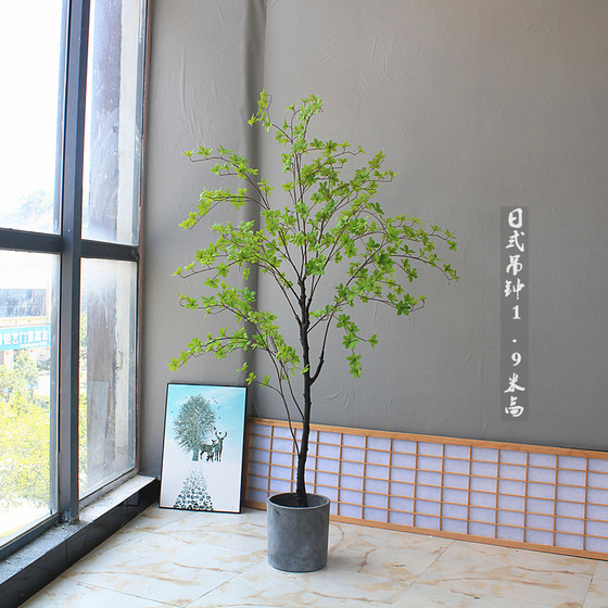 Japanese hanging bell tree, horse drunken wood, floor-standing simulated plant