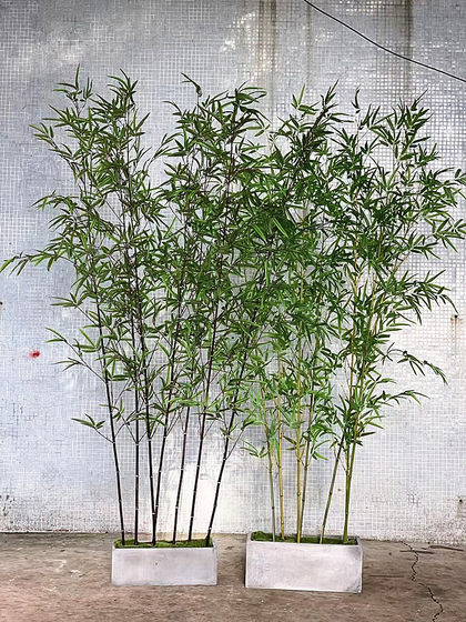 High-end simulated purple and green bamboo Zen window decorations
