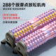 Double row roller foam roller support for rolling back and slimming legs