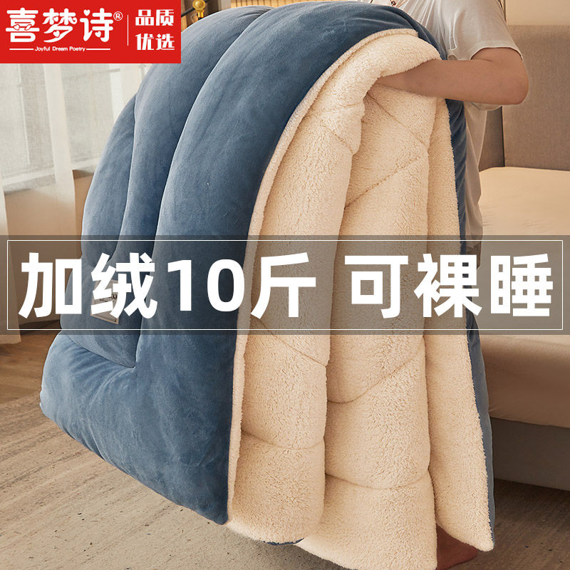 羊羔绒被子冬被2025新款冬季加厚保暖被芯秋冬天宿舍单人学生棉被,淘宝优惠券,粉丝福利购,淘宝优惠卷